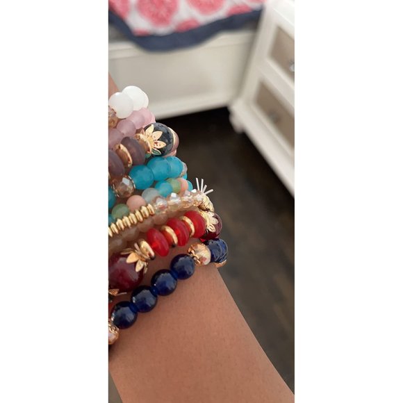 Twinfree Bohemian Bracelets for Women Stretch Multilayer Colorful Beads … - Picture 8 of 11